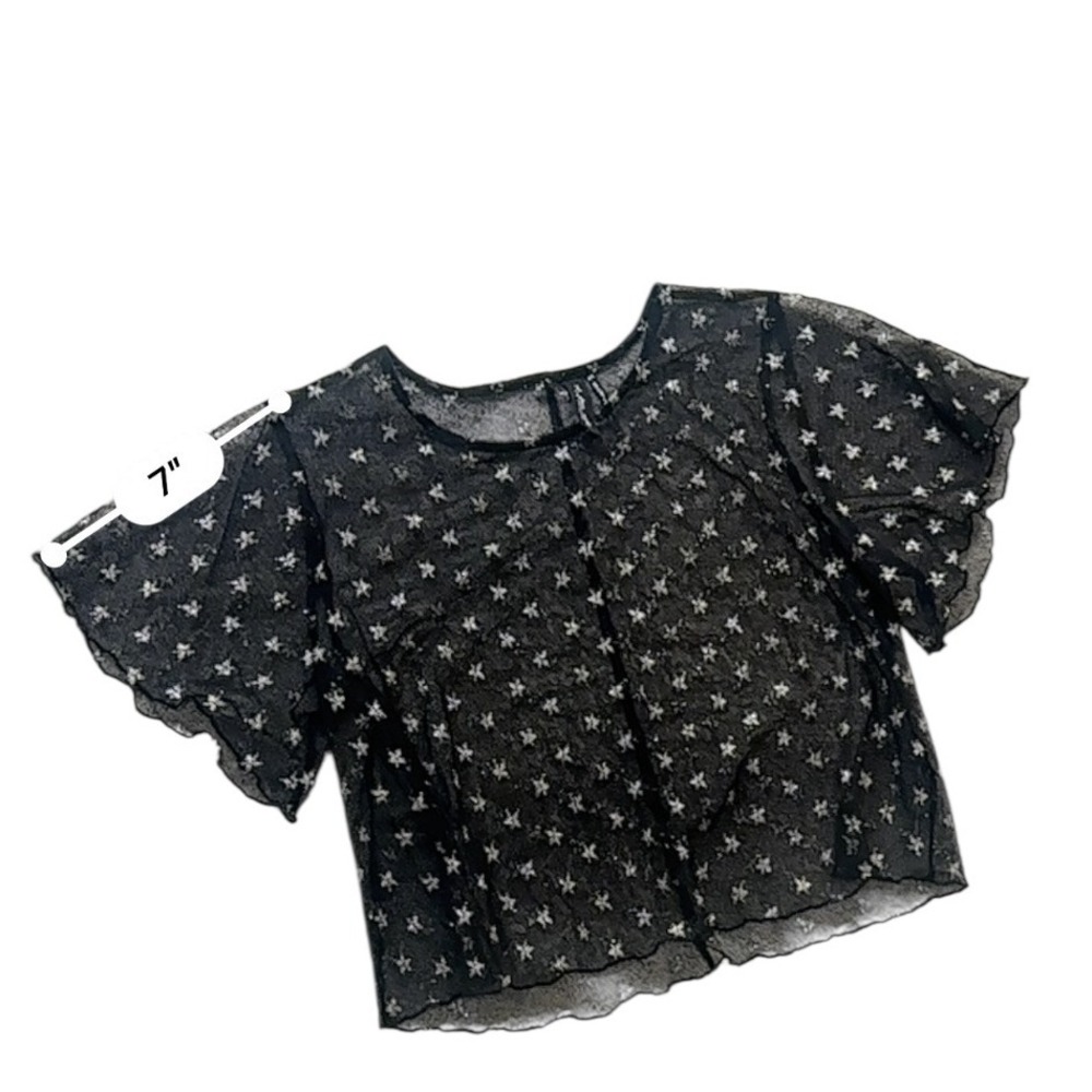 Y2k whimsical stars crop top - Picture 4 of 8